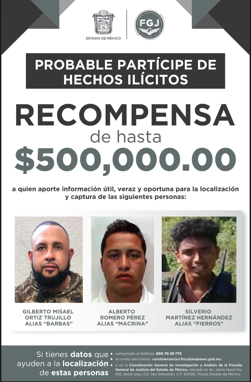 Acciones FGJEM Fiscalía General de Justicia del Estado de México